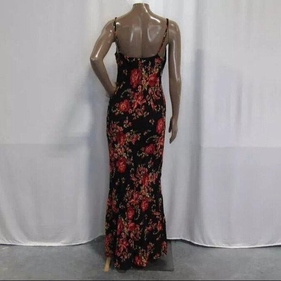 NEW REFORMATION Women's Parma Maxi Dress Admire Black/Red - Picture 12 of 14